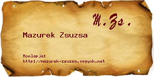 Mazurek Zsuzsa névjegykártya